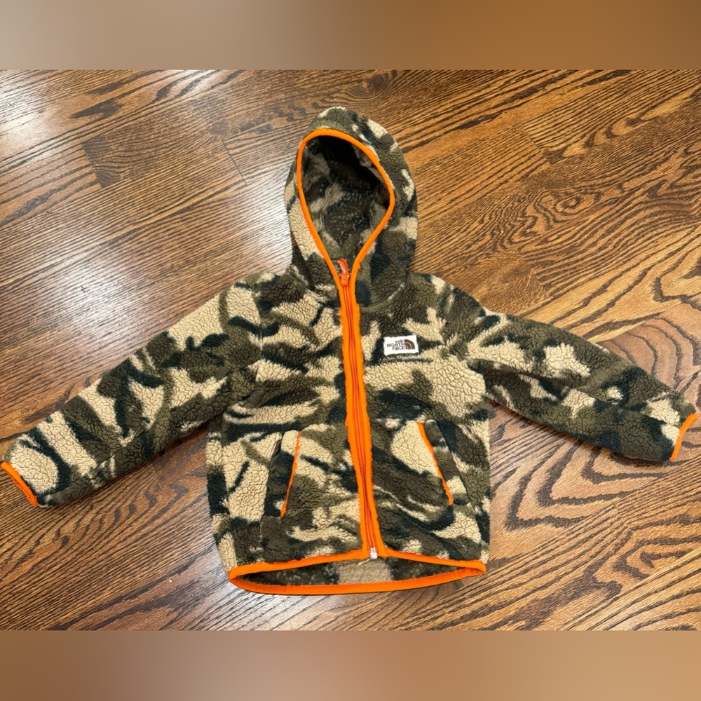 Toddler North Face Fleece Full Zip Hooded Jacket - Size 3T